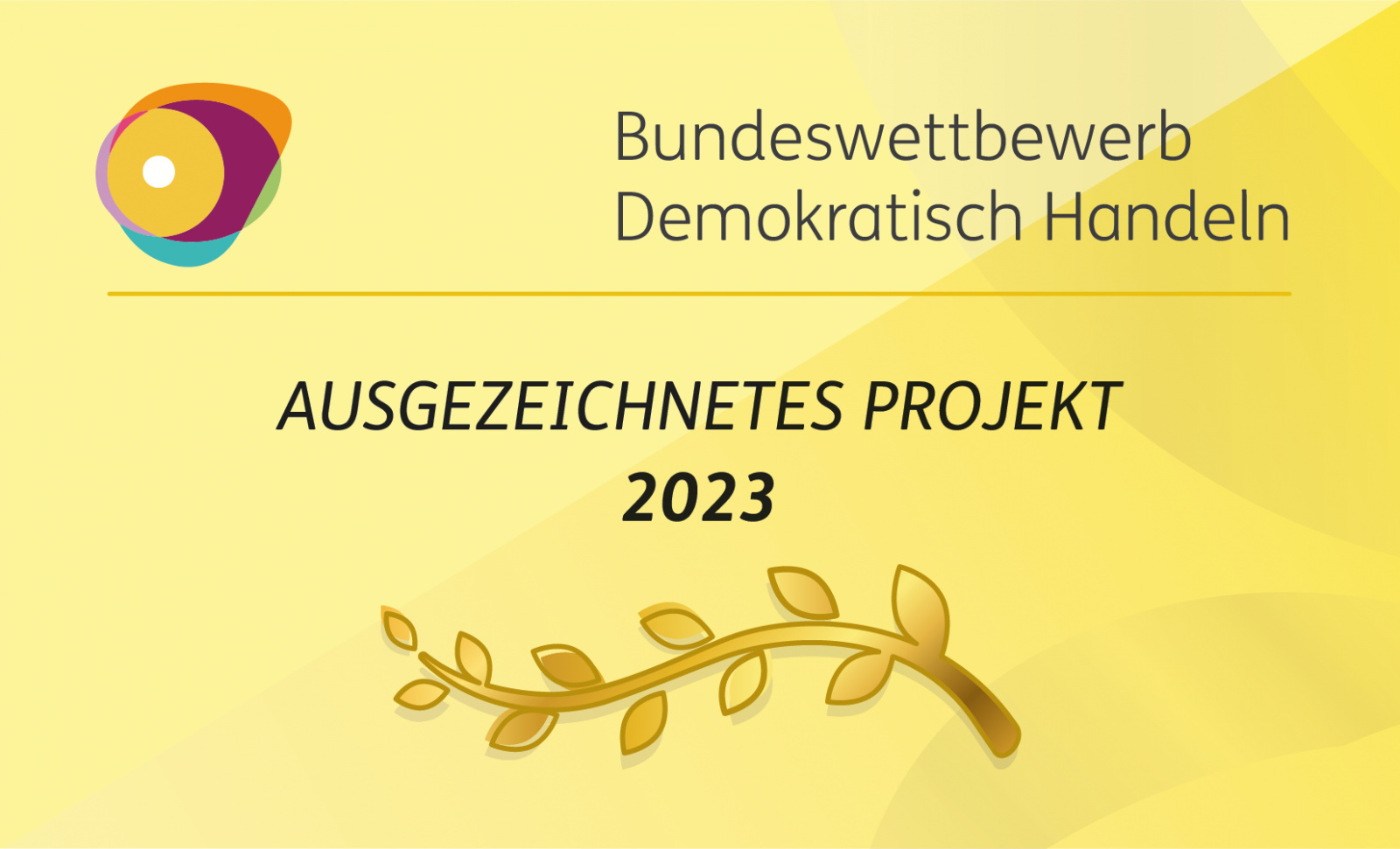 Banner Auszeichnung Bundeswettbewerb Demokratisch Handeln_1